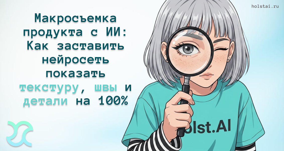 Макросъемка продукта с ИИ: Как заставить нейросеть показать текстуру, швы и детали на 100%