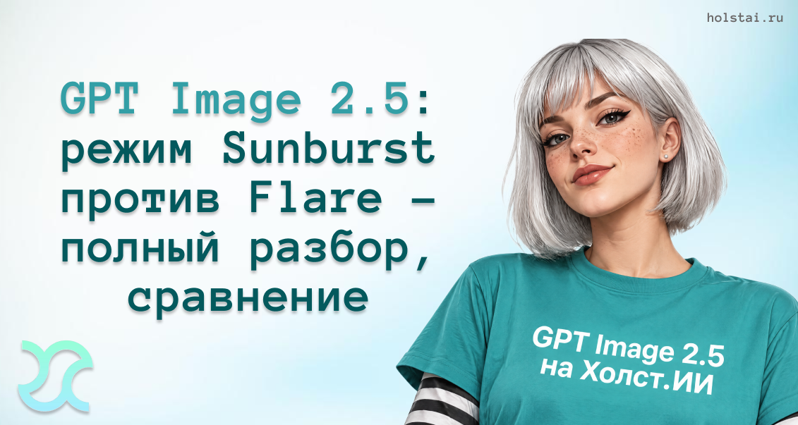 GPT Image 2.5: режим Sunburst против Flare - полный разбор, сравнение